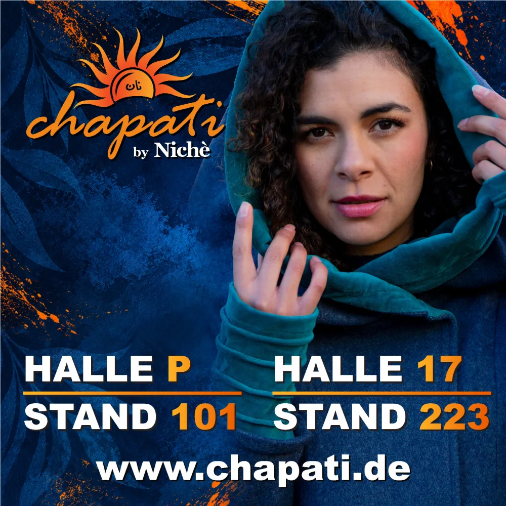 Chapati by Nichè auf dem Bazaar Berlin: Halle P, Stand 101, und Halle 17, Stand 223