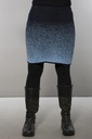 Rock aus Strick-Jacquard | Modell Nadia (Blue Ombre, S)