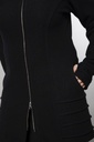 Mantel aus Merinowolle | Modell Namino (Black, S) – Ansicht 3
