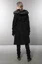 Mantel aus Merinowolle | Modell Norina (Black, S) – Ansicht 11