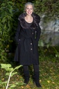 Mantel aus Merinowolle | Modell Norina (Black, S) – Ansicht 15