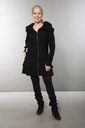 Mantel aus Merinowolle | Modell Natalia (Black, S)