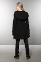 Mantel aus Merinowolle | Modell Natalia (Black, S) – Ansicht 4