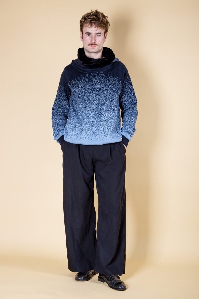 [T-101U-1005.0202] Pullover aus Strick-Jacquard | Modell Nils (Blue Ombre, S)