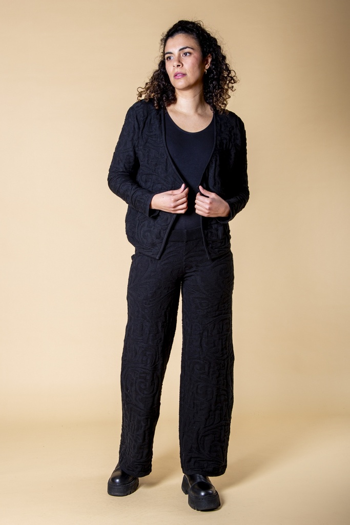 [J-147W-1034.0202] Cardigan aus Strick-Jacquard | Modell Harfeaus (S)