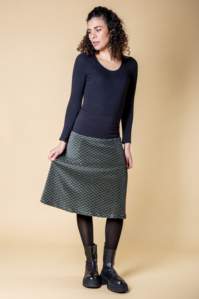 [S-204W-1041.0301] Rock aus Samt | Modell Rosi (Black Cube, S/M)