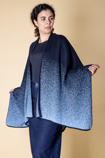 Poncho aus Strick-Jacquard | Modell Jacqueline